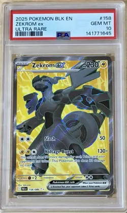 2025 Pokemon Zekrom ex 158/086 Ultra Rare PSA 10 Gem 💎 Mint - Image 1