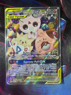 Togepi & Cleffa & Igglybuff GX 143a/236 Tag-Team Pokemon TCG Minty - Image 1