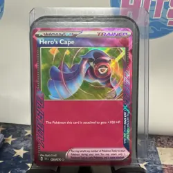 Pokemon TCG Hero's Cape 152/162 Temporal Forces Ace Spec Trainer Near Mint/Mint - Image 1