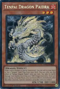 Yugioh! Tenpai Dragon Paidra - MP25-EN064 - Prismatic Secret Rare - 1st Edition - Image 1
