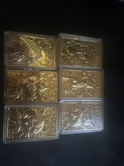 VINTAGE 1999 Burger King/Nintendo Pokemon 23K Gold Plated Trading Card Set of 6 - Image 1