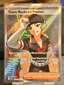 Team Rocket’s Proton Full Art Trainer 227/182 Ultra Rare DRI Pokemon TCG NM - Image 1