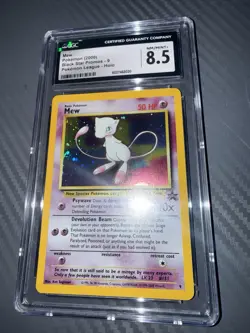 Pokemon Black Star Promo Pokemon League Holo Mew #9 CGC 8.5 NM Mint+ 2000 - Image 2