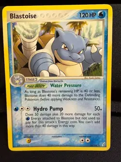 Pokemon Ex Crystal Guardians Blastoise Rare (14/100) NM - Image 1