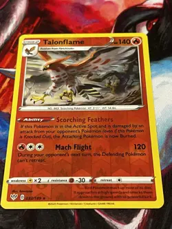 Talonflame - 032/189 - Rare - Reverse Holo Pokemon SS03 Darkness Ablaze - Image 1