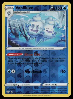 Vanilluxe 047/189 Reverse Holo Pokemon TCG SWSH03: Darkness Ablaze LP - Image 1