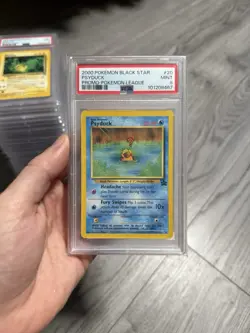 2000 Pokemon Black Star Psyduck #20 Promo Pokemon League PSA 9 - Image 1