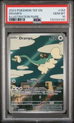 2024 POKEMON TEF EN-TEMPORAL FORCES #184 DRAMPA ILLUSTRATION RARE - Image 2