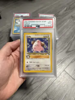 2001 Pokemon Black Star Cleffa #31 Promo Pokemon League PSA 9 - Image 1