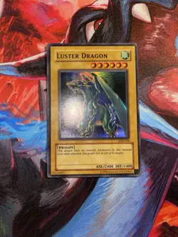 Yugioh! Luster Dragon LOD-050 Super Rare Unlimited Moderate Play - Image 1