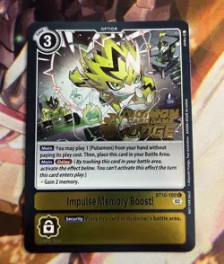 Digimon Card Impulse Memory Boost! Judge Stamped BT10 - 100 NM - Image 1