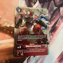 Digimon Card Game WarGrowlmon EX2-010 Pre-Release Winner Promo Foil - Image 1