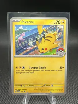 Pokemon TCG Pikachu 190 Normal Promo Card Scarlet Violet - Image 1