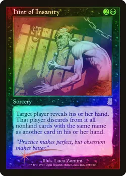 Hint of Insanity FOIL Odyssey NM Black Rare MAGIC THE GATHERING CARD ABUGames - Image 1