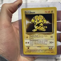 2000 Pokemon TCG Electabuzz 20/102 Base Set Non Holo Rare Card Vintage WOTC NM - Image 1