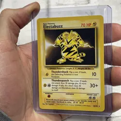 2000 Pokemon TCG Electabuzz 20/102 Base Set Non Holo Rare Card Vintage WOTC NM - Image 2