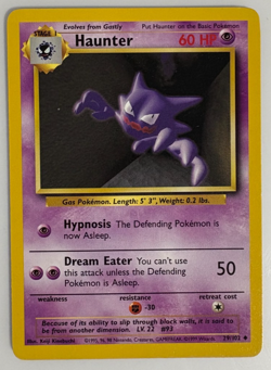 Pokemon TCG Haunter 29/102 Base Set Unlimited Card LP / $1 flat rate shipping - Image 1