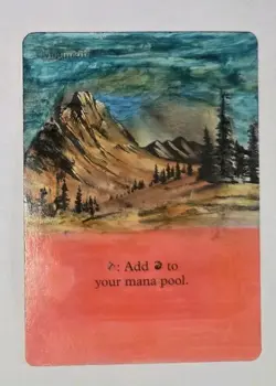 Mountain (C) Revised Magic MTG ALTERED - Image 1