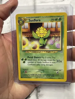 Pokemon Lightly Played Pokemon Regular Sunflora - 50/111 Uncommon Unlimited LP - Image 1