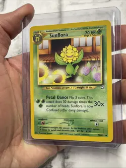 Pokemon Lightly Played Pokemon Regular Sunflora - 50/111 Uncommon Unlimited LP - Image 2