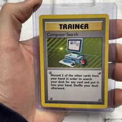 Computer Search – Pokemon TCG Base Set 71/102 Rare NM Near Mint Pokemon Nintendo - Image 1