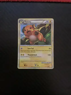 Pokemon Raichu 30/30 HGSS Trainer Kit Holofoil Rare Holo TCG - Image 1