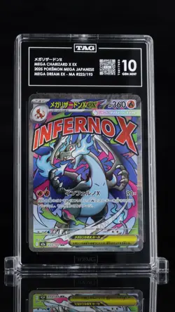 TAG 10 GEM MINT JAPANESE POKEMON 2025 Mega Charizard ex 223/193 M. Dream M2a NR - Image 1