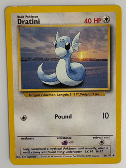 Pokemon Dratini 026/102 Regular Base Set LP Uncommon / $1 flat rate shipping - Image 1