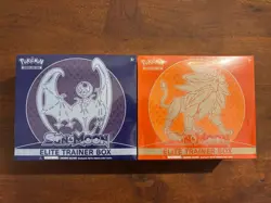 Pokemon TCG Sun and Moon Base Set ETB Set of 2 - Brand New Sealed (small Tear) - Image 1