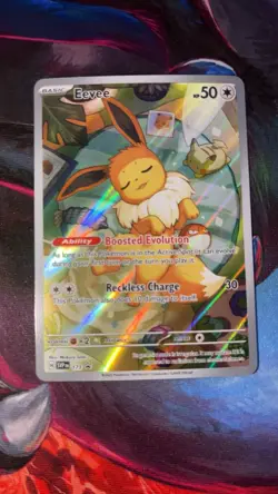 Eevee SVP 173 Scarlet & Violet Full Art Black Star Promo Holo Pokemon Card NM - Image 1