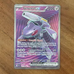 Pokemon TCG Genesect EX Full Art 161/086 Black Bolt Ultra Rare NM Card - Image 1