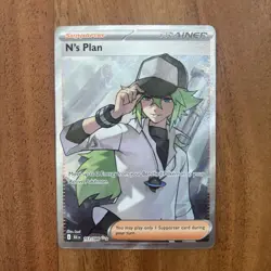 Pokemon TCG Trainer N’s Plan Supporter Black Bolt 163/086 NM Card - Image 1