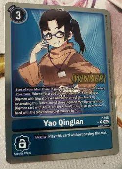 Yao Qunglan P-168 Near Mint Digimon Winner Tournament Card - Image 1