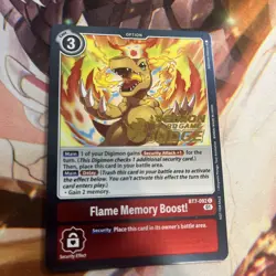 Digimon Card Game Flame Memory Boost! Judge Foil BT7-092 Agumon Next Adventure - Image 1