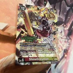 Digimon Card Game ShineGreymon Evolution Cup Top 4 Foil BT13-018 - Image 1