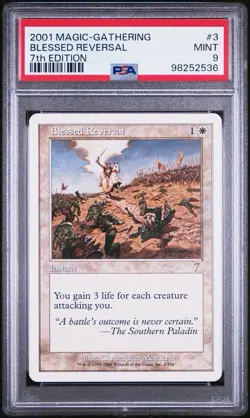 MTG 2001 Blessed Reversal 7th Edition PSA 9 Mint - Image 1