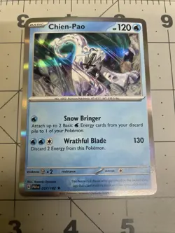 Pokemon Paradox Rift Chien-Pao Rare Holo 057/182 - Image 1