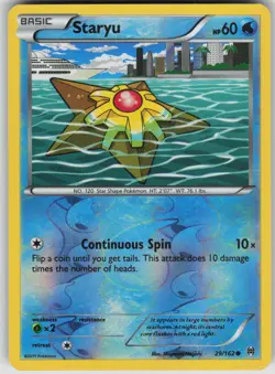 Pokemon TCG Staryu Common Reverse Holo XY - BREAKthrough 29/162 - Image 1
