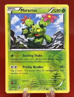 Pokemon TCG Maractus 10/106 Reverse Holo X&Y Flashfire English 2014 NM - Image 1