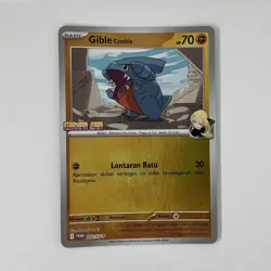 Cynthia’s Gible Promo 252/SV-P Holo Scarlet & Violet Stamped Special Pokemon TCG - Image 1