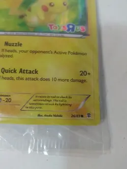 Pikachu 26/83 Toys R Us Holo Promo Card Pokemon Generations 2016 Sealed Not Mint - Image 3