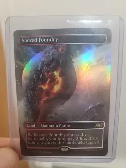 Sacred Foundry Unfinity Foil Borderless MTG Card - Image 1