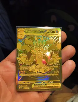 🔥 Pokemon TCG Mega Lucario EX 188/132 Mega Evolution Gold Hyper Rare Card NM 🔥 - Image 1