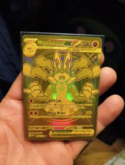 🔥 Pokemon TCG Mega Lucario EX 188/132 Mega Evolution Gold Hyper Rare Card NM 🔥 - Image 4