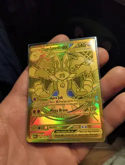 🔥 Pokemon TCG Mega Lucario EX 188/132 Mega Evolution Gold Hyper Rare Card NM 🔥 - Image 5
