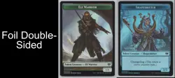 MTG Foil Double-sided Token - KHM - Shapeshifter / Elf Warrior -H444 - Image 1