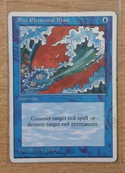 1995 MAGIC THE GATHERING 4TH EDITION BLUE ELEMENTAL BLAST TD25 - Image 1