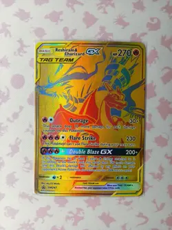2021 Pokemon Tag Team Reshiram & Charizard GX SM247 Black Star Promo NM - Image 1