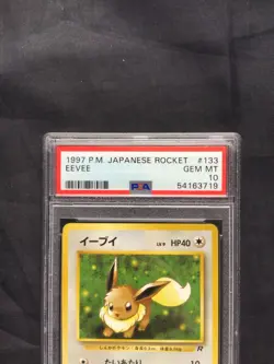 Pokemon Cards: Japanese Team Rocket Common: Eevee 133 PSA 10 - Image 3