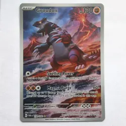 Pokemon TCG Groudon Holo Illustration Rare Card Paradox Rift 199/182 pack fresh - Image 1